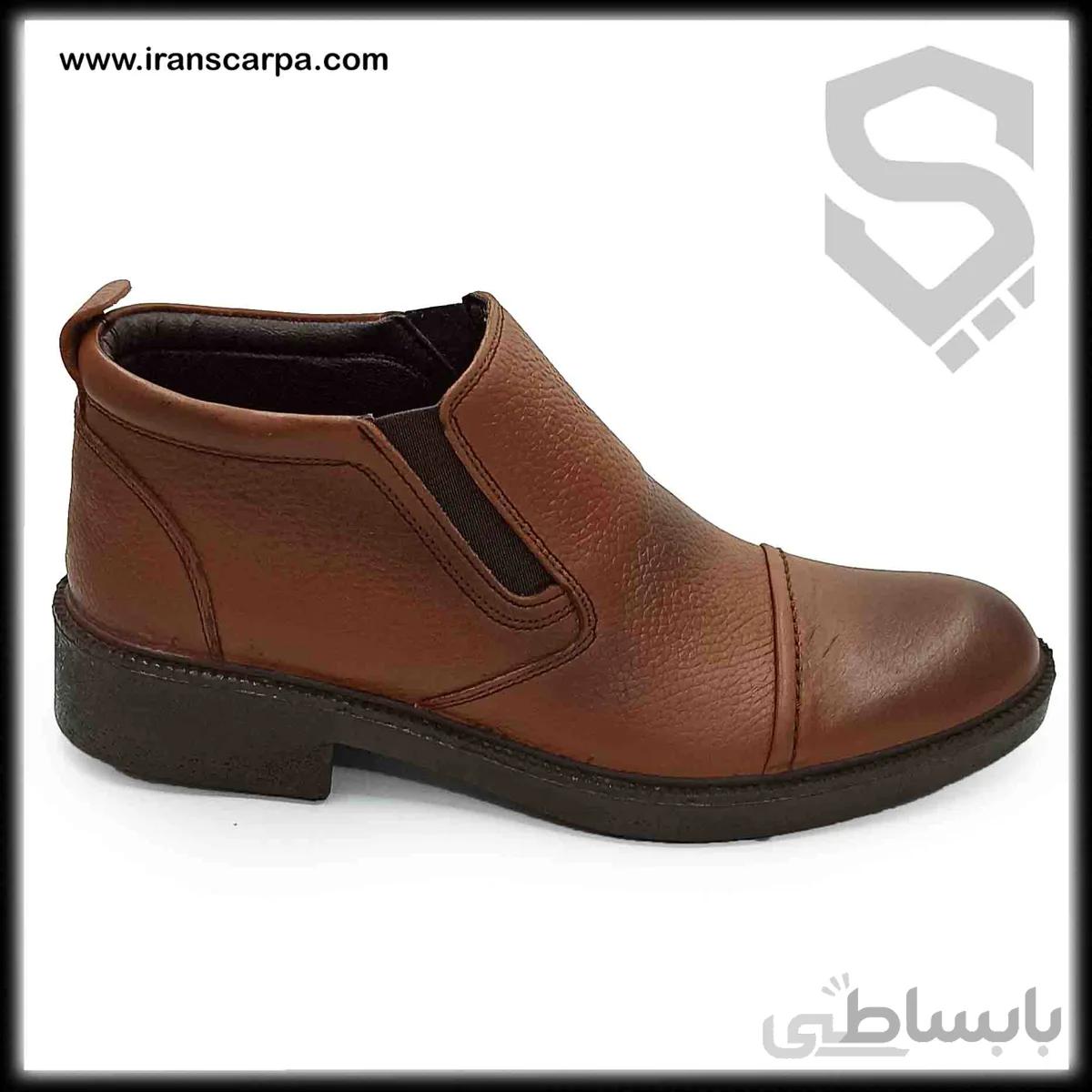 بوت ساده مردانه چرم مدل poza-s