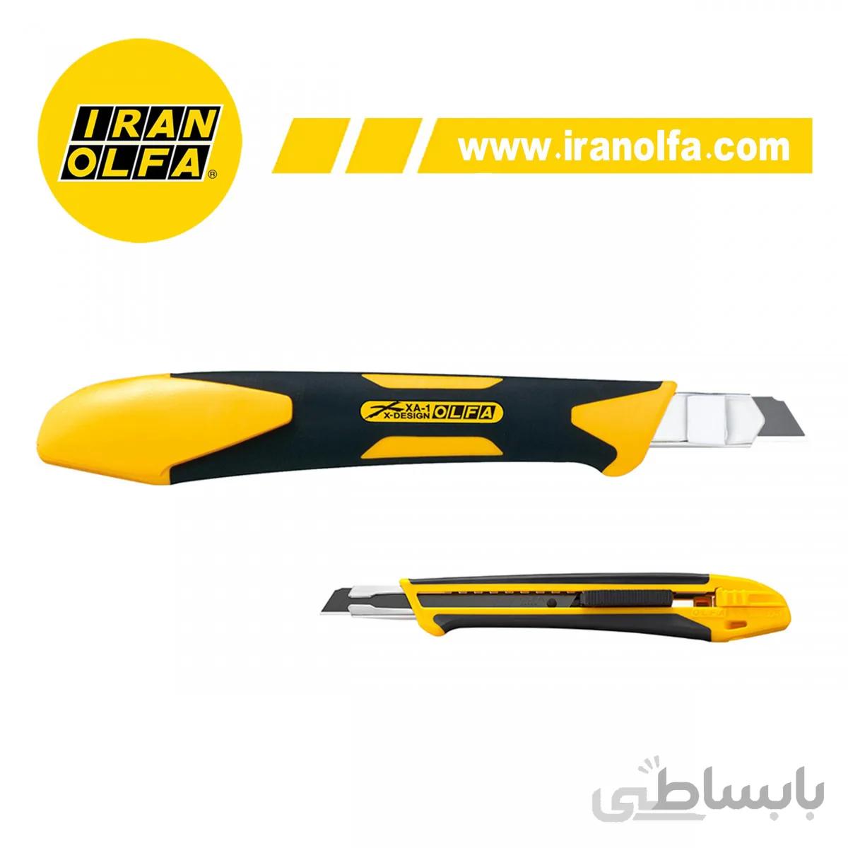 کاتر قفل اتوماتیک با دسته نرم الفا OLFA ژاپن مدل 1 XA