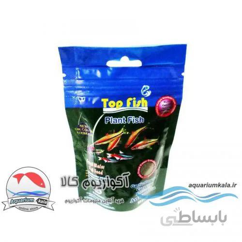 غذای ماهی میکرو پلت تاپ فیش مدل پلنت فیش 50 گرم ا Top fish plant fish 50gr
