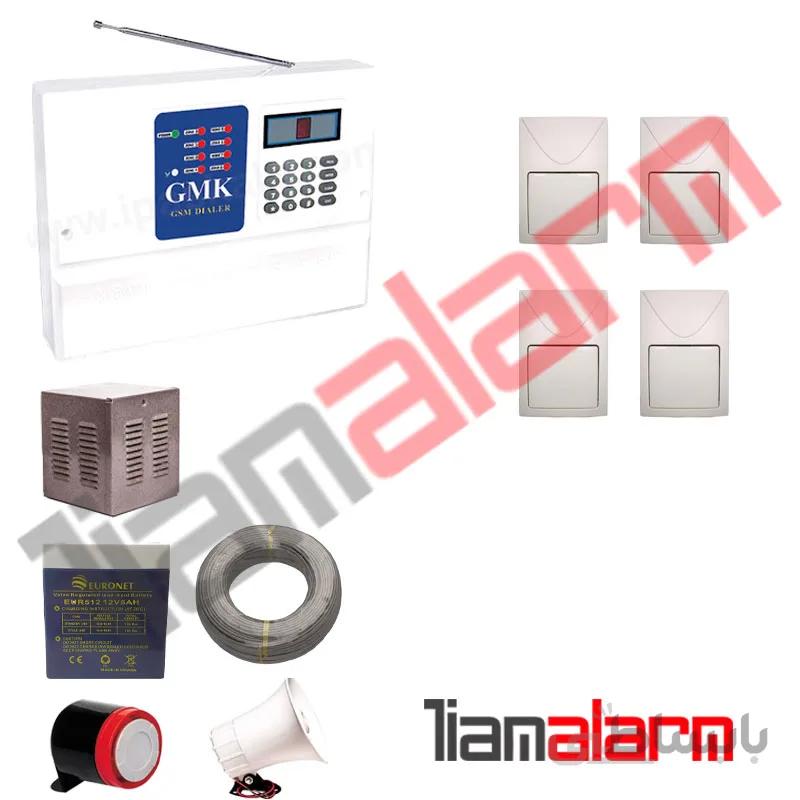 پکیج دزدگیر اماکن باسیم مدل جی ام کا تلفنی T1F4