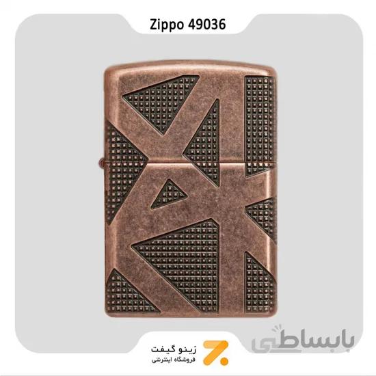 فندک بنزینی زیپو طرح هندسی مدل 49036