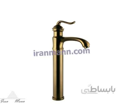 شیر روشویی بلند مدل اسپیرال طلامات البرز روز