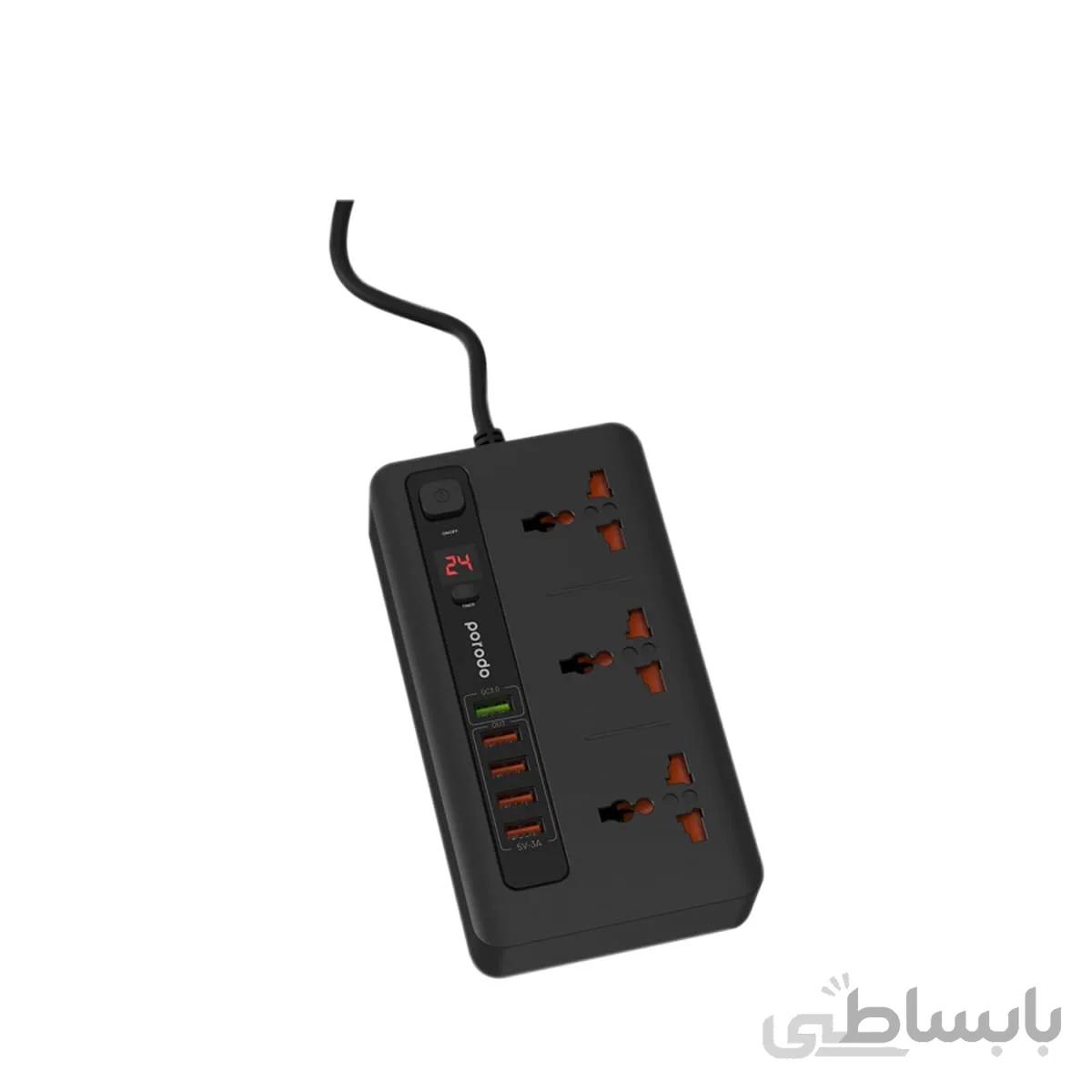 هد شارژر USB و چندراهی برق Porodo Power Socket ا Porodo Power Socket