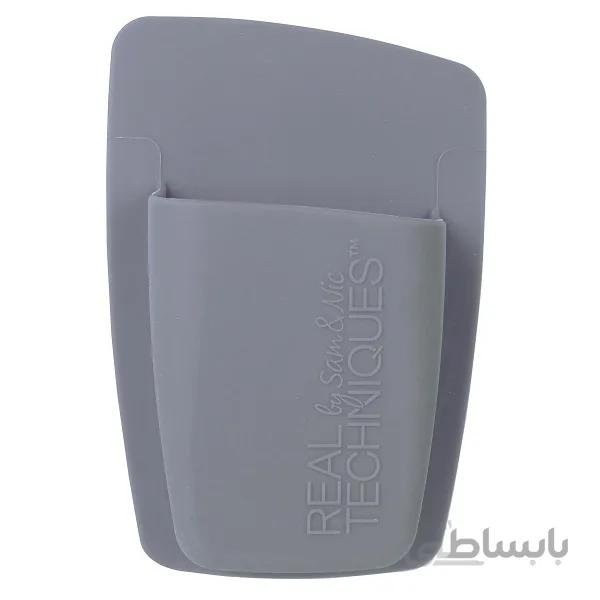 جای براش ریل تکنیک مدل miracel cling | سبد سیلیکونی چسبان ا Real Techniques Single Pocket Expert Cling Organizer Grey
