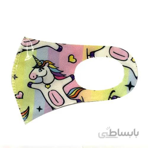 ماسک لیزری غواصی بچگانه طرح یونیکورن رنگی کد 012 ا Children Mask Code012