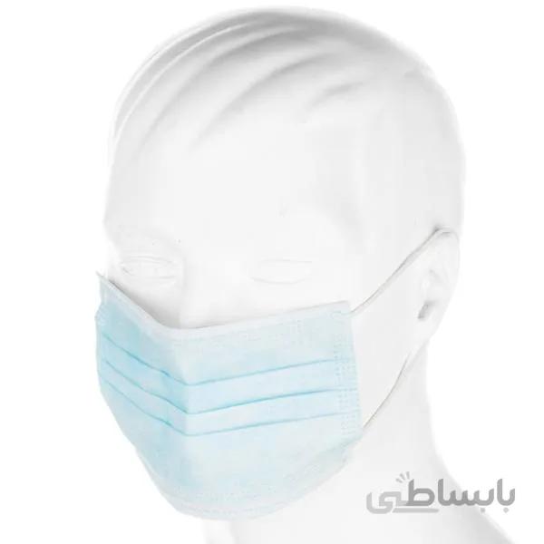 ماسک تنفسی رُزامین سه لایه پرستاری رنگ آبی بسته ۵۰ عددی