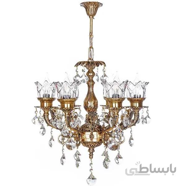 لوستر چشمه نور 5 شعله کد C2544/5-B برنزی