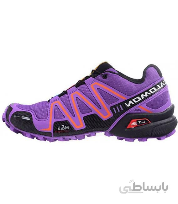 کتانی رانینگ زنانه سالامون Salomon Speedcross 3 CS Trail Purple Black