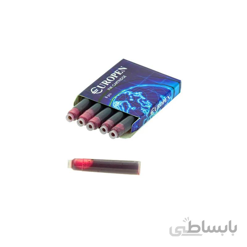 کپسول جوهر خودنویس یوروپن مدل EUROPEN INK CARTRIDGE صورتی