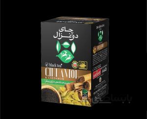 چای دو غزال سیاه 100 گرمی با تکه های دارچین وهل