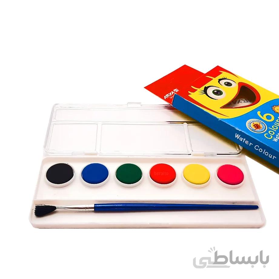 آب رنگ 6 رنگ آریا