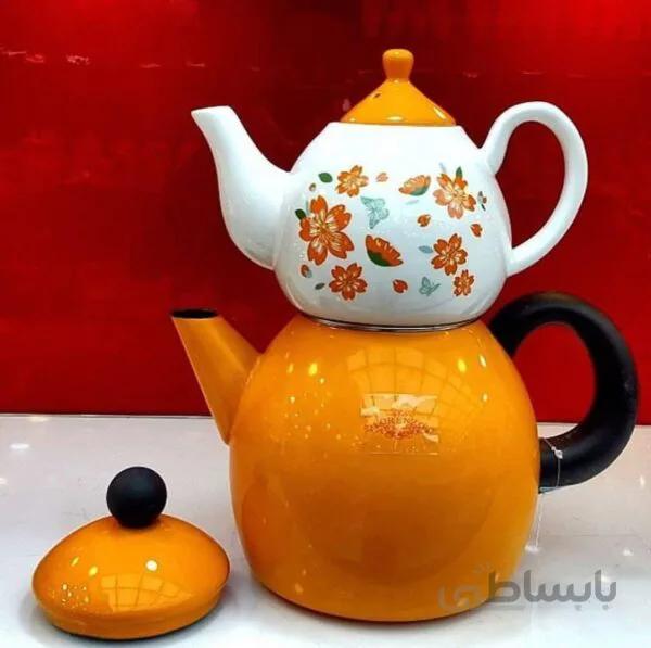 کتری قوری لعابی طرح تایلندی ا کتری قوری لعابی طرح تایلندی