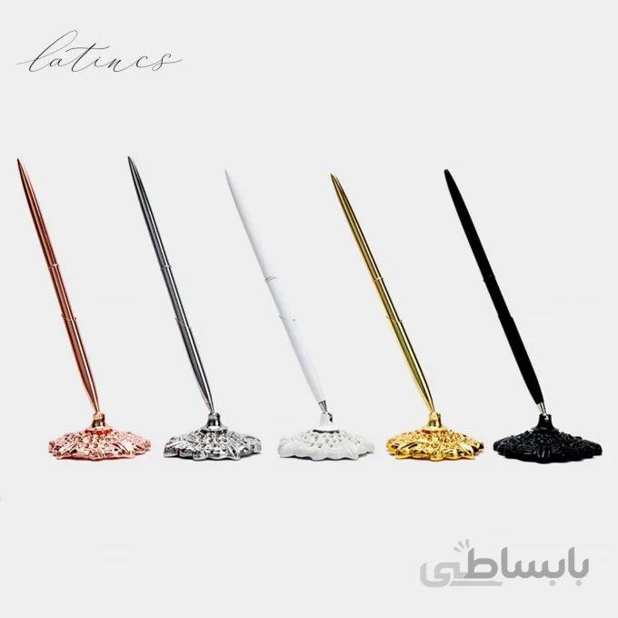 خودکار فلزی طرح پاتریس به همراه پایه