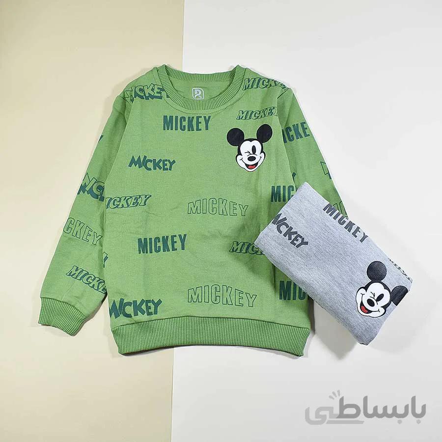 بلوز پسرانه بچه گانه طرح میکی موس کد 2283