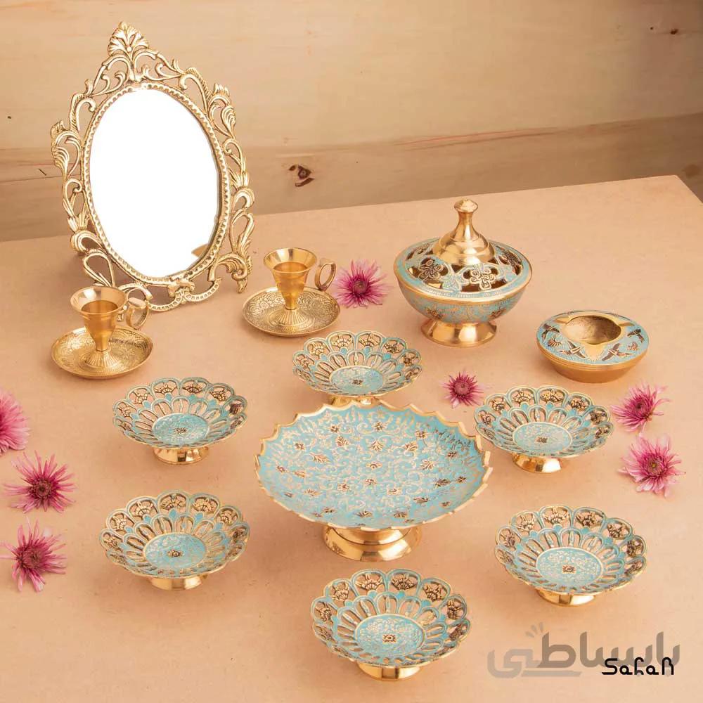 ست هفت سین برنجی میناکاری کد 251