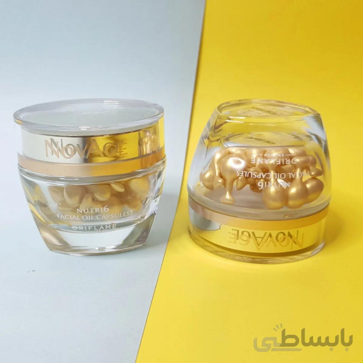 کپسول روغنی مغذی و آبرسان اوریفلیم ORIFLAME سری نویج novage مدل نوتری شش nutri6 حاوی 30 کپسول