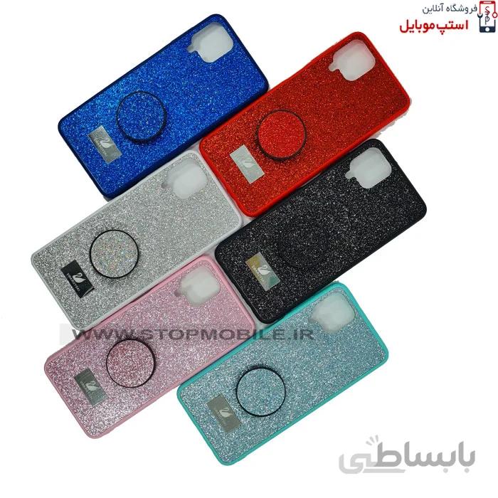 قاب گوشی سامسونگ GALAXY A12 NACHO مدل شاین سوارسکی+پاپ سوکت