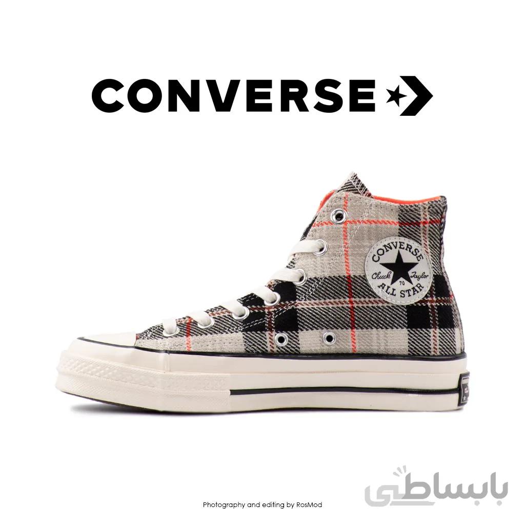 کتانی کانورس آل استار – Converse Plaid Chuck 70 Bright/Crimson/Egret