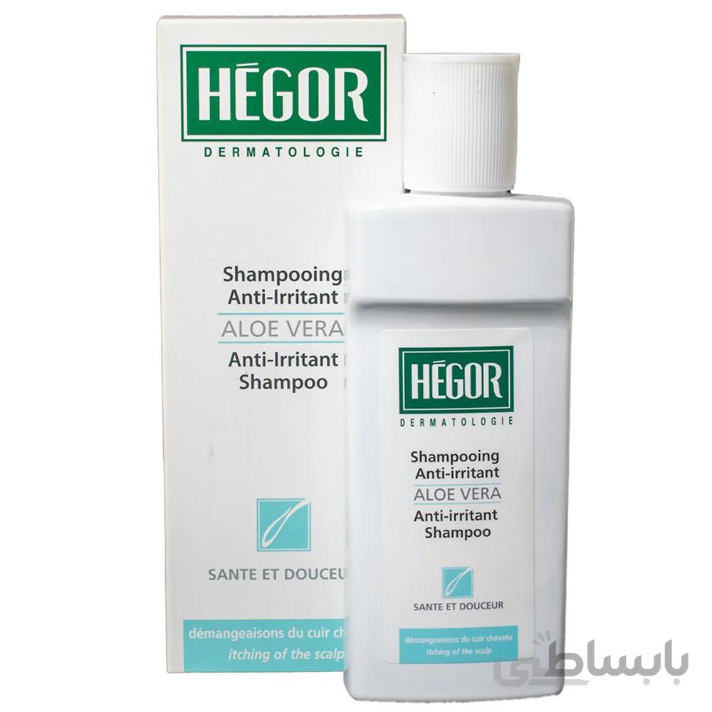 شامپو تسکین دهنده و ضد حساسیت آلوئه ورا مخصوص موی حساس هگور حجم 150میل ا Hegor Aloe Vera Anti Irritant Shampoo 150ml