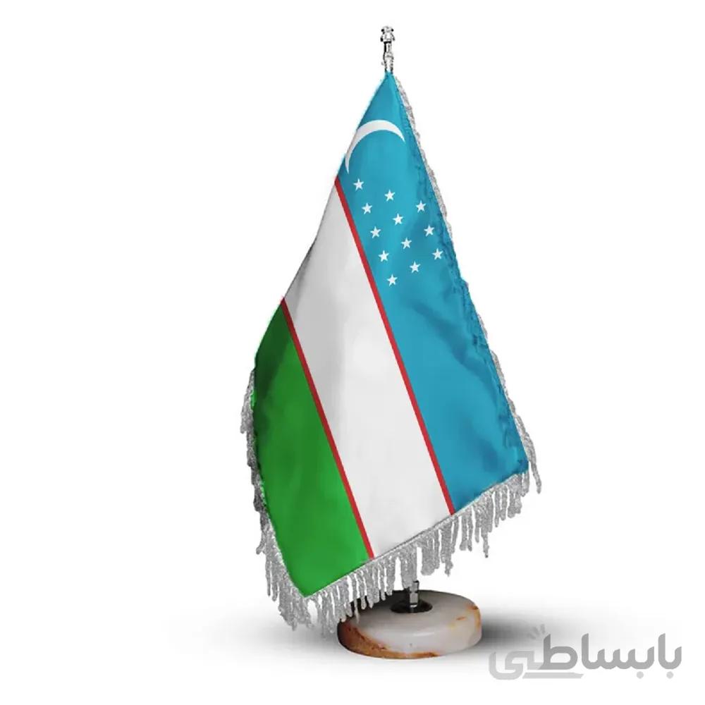 پرچم تشریفات و رومیزی کشور ازبکستان کد P323