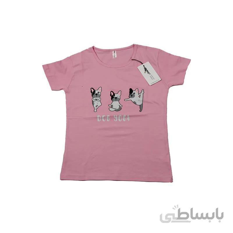تیشرت زنانه MMC طرح DOG YOGA کد 02