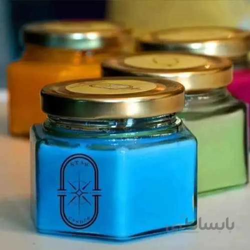 شمع 6 ظلعی شیشه ای