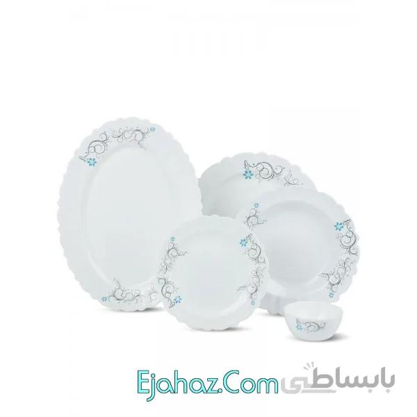 سرویس غذاخوری آرکوپال مقصود 25 پارچه بلانکا طرح اینتیمینی آبی- بدنه کنگره