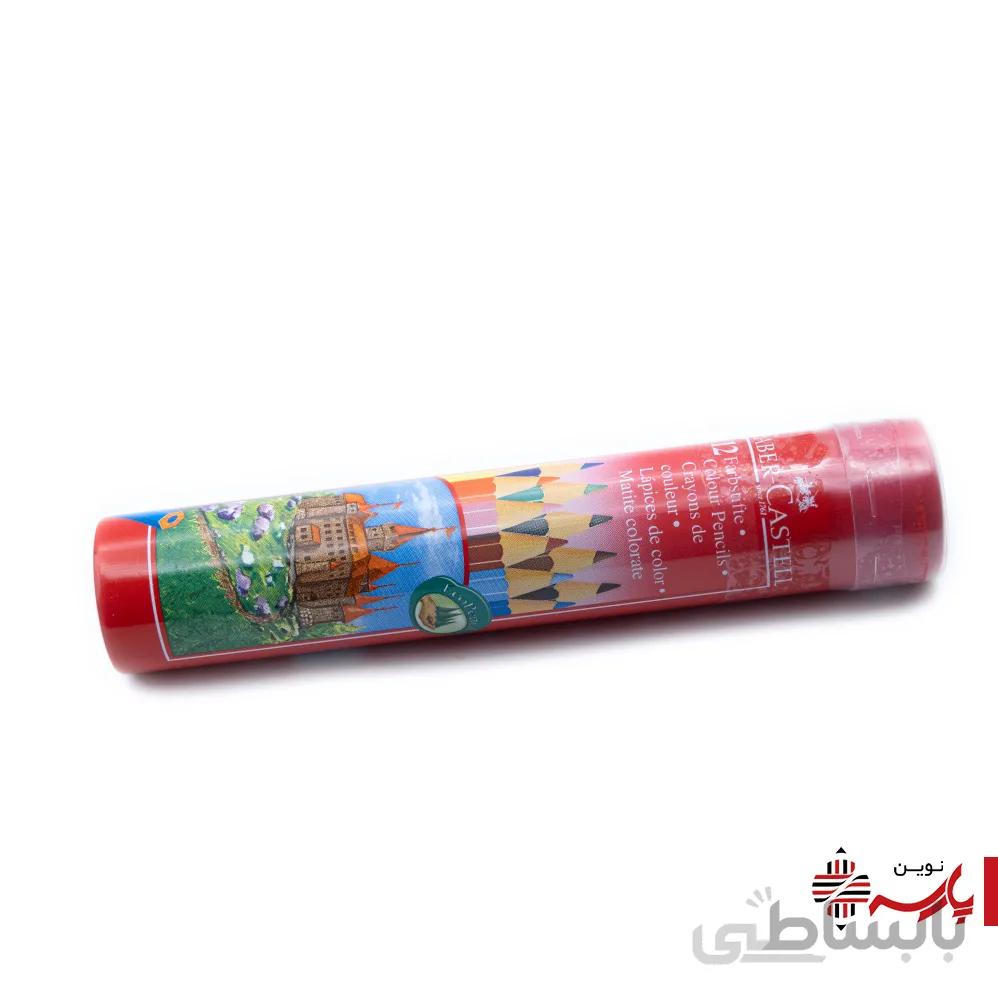 مداد رنگی 12 رنگ لوله ای فابرکاستل