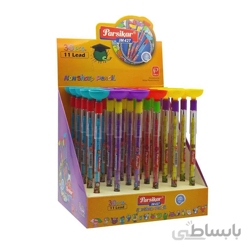 مداد فشنگی پارسیکار مدل 427 طرح پمپی بسته 30 عددی