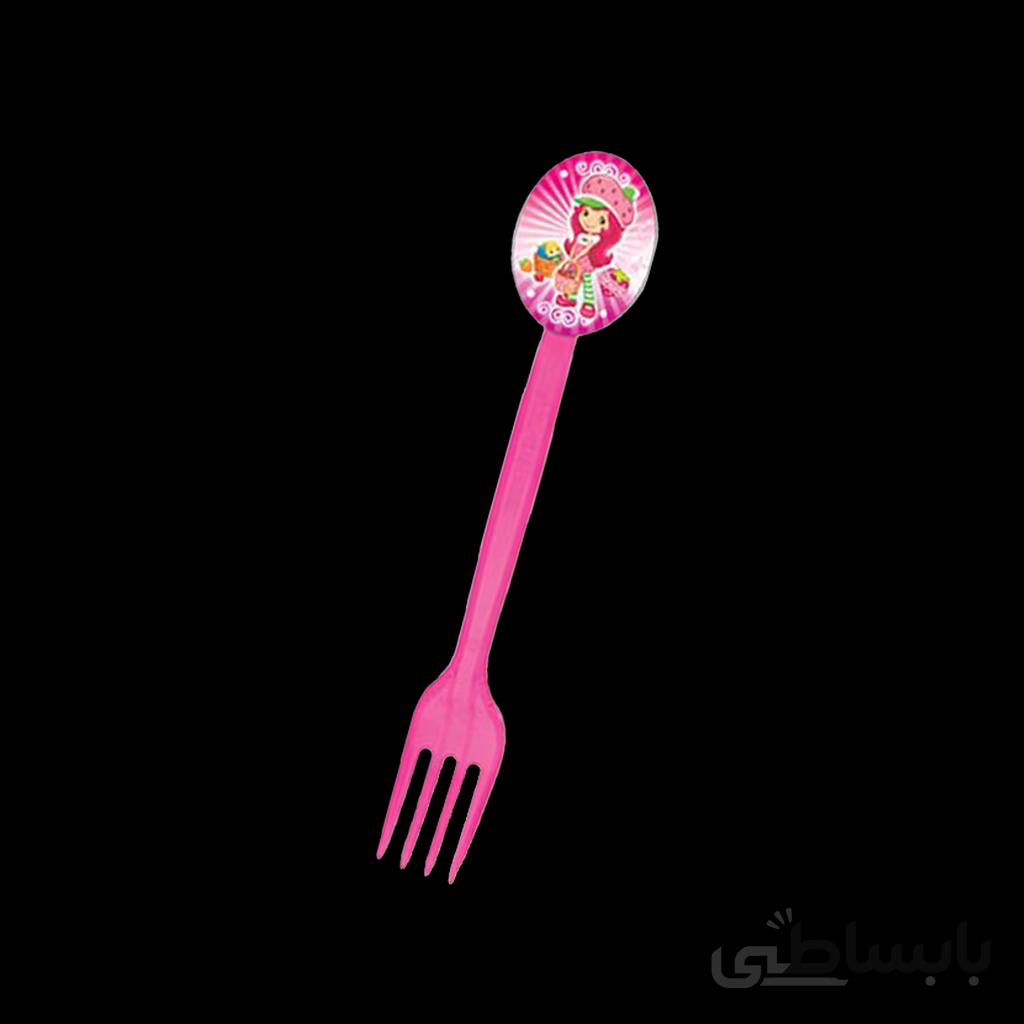 چنگال تم تولد توت فرنگی