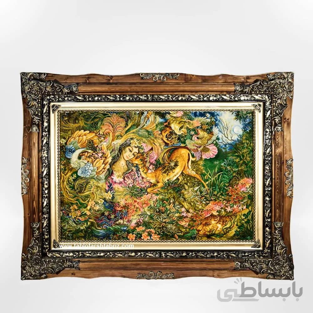 تابلو فرش دستباف طرح دایره هستی کد 001
