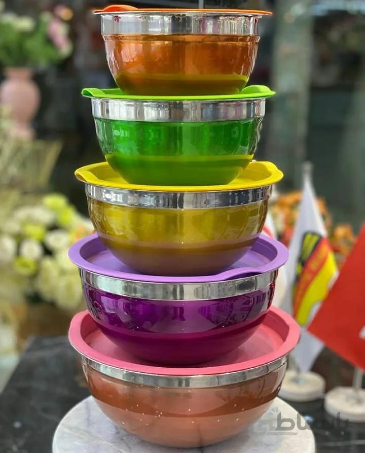 لگن استیل رنگی