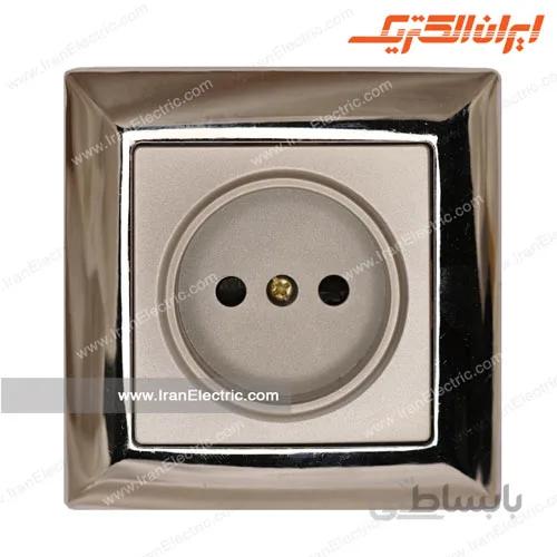 پریز برق ساده الیزه طرح متال سیلور