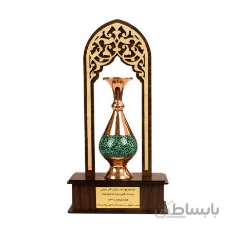 تندیس گلدان فیروزه کوبی