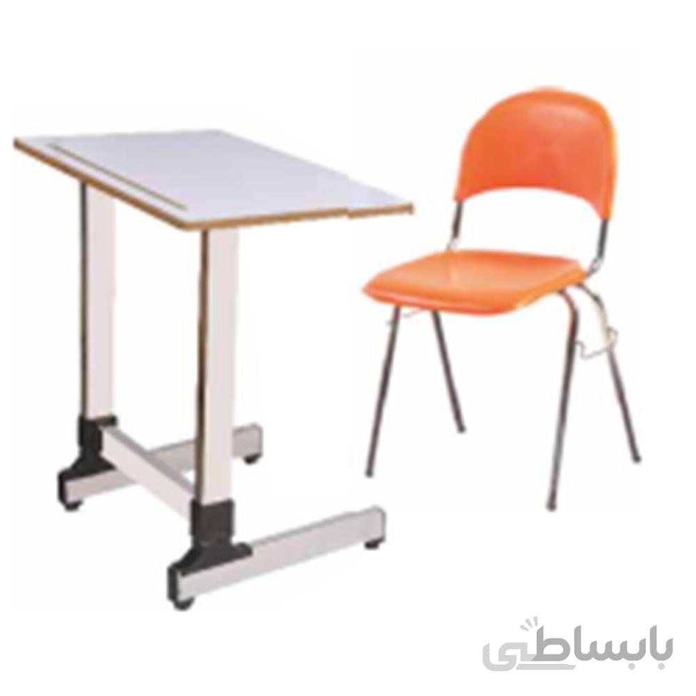 صندلی مدرسه ای متال پلاست مدل T70-101 بنیزان