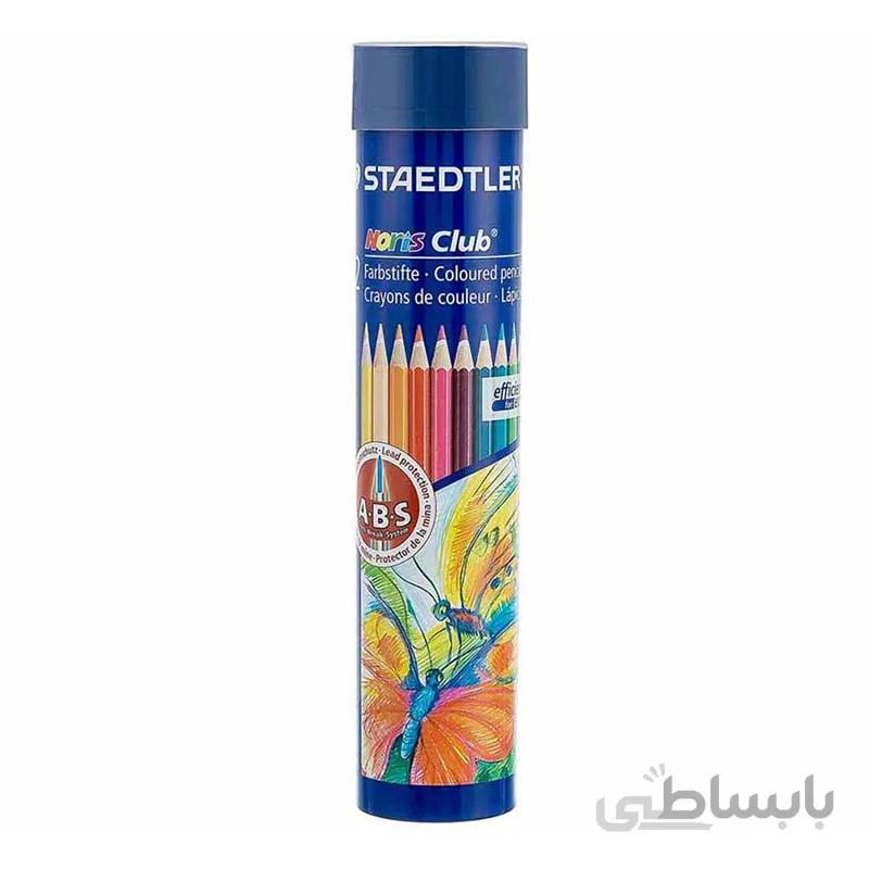 مداد رنگی استدلر 12 رنگ لوله ای مدل نوریس کلاب کد 144NMD12