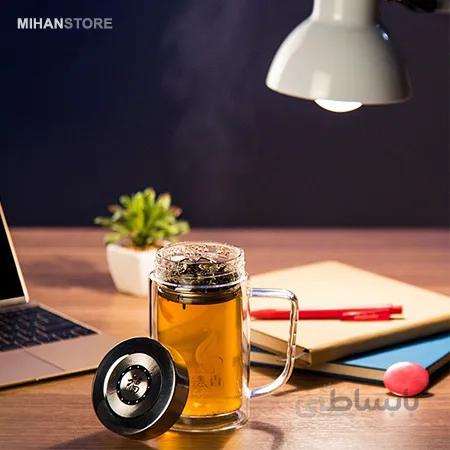 لیوان دمنوش دو جداره