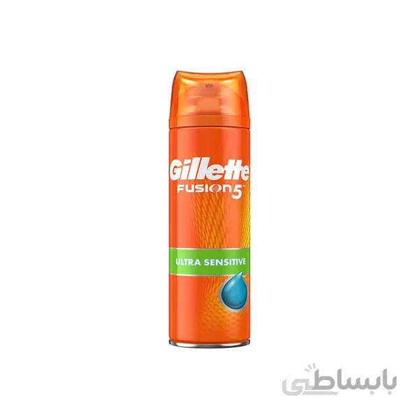 ژل اصلاح مردانه ژیلت سری Fusion مدل Ultra Hassas حجم 200 میلی لیتر ا Men's shaving gel Gillette Fusion series Ultra Hassas volume 200 ml