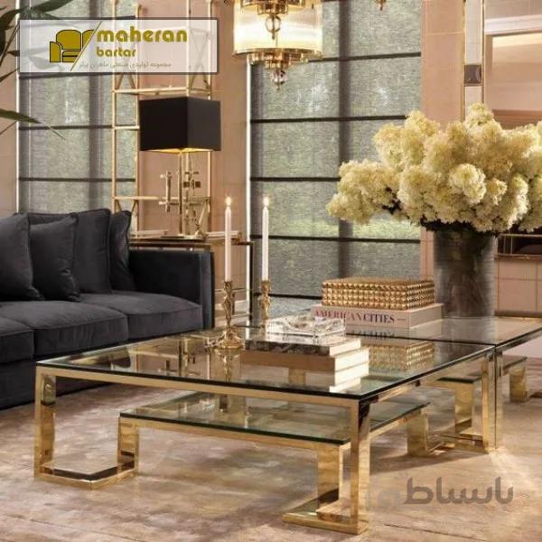 میز جلو مبلی استیل مدل هورزاد HURZAD