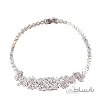 دستبند نقره زنانه بازرگانی میلادی مدل فانتزی کد DP_513