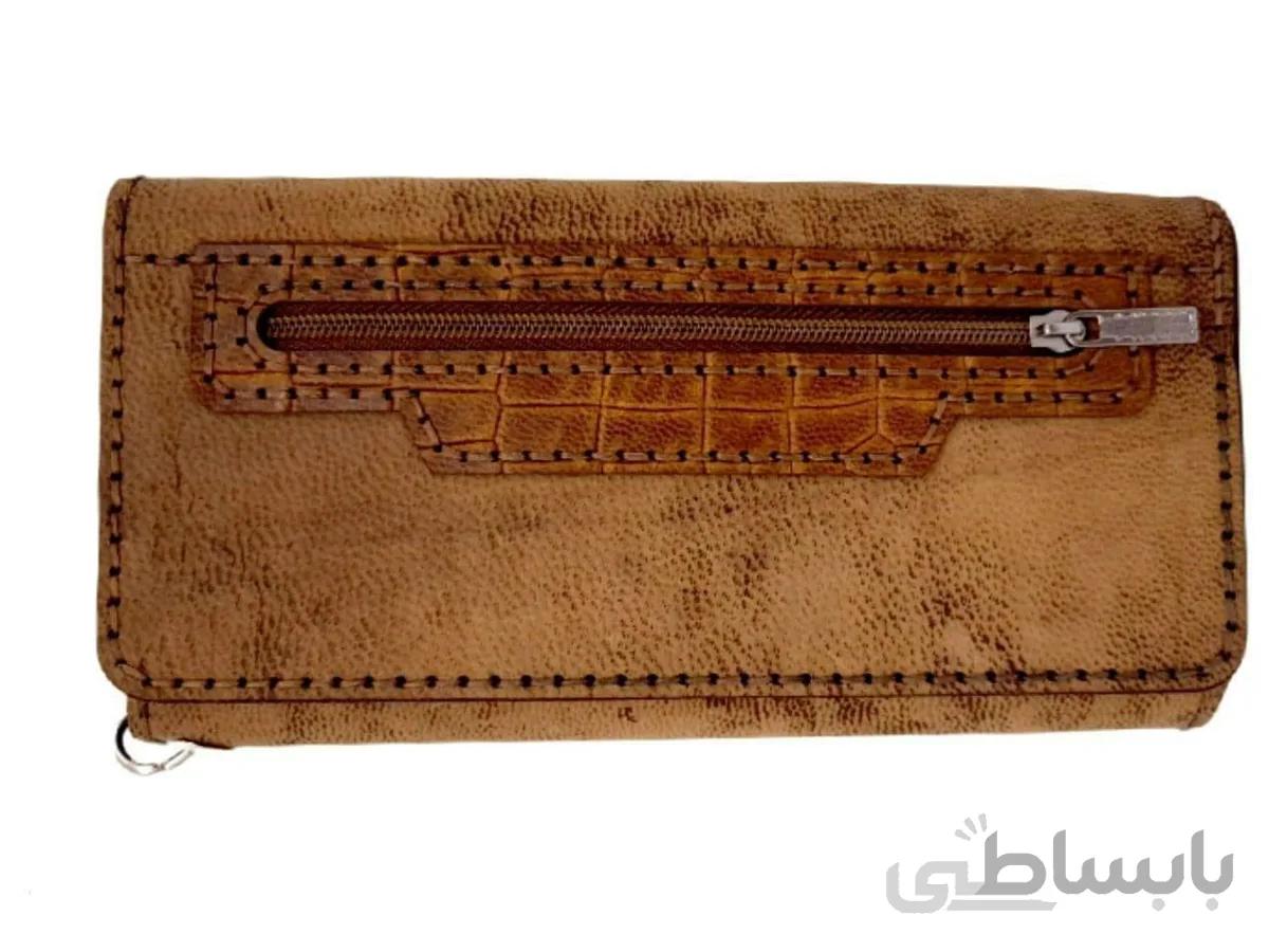 کیف پول کتی چرم طبیعی