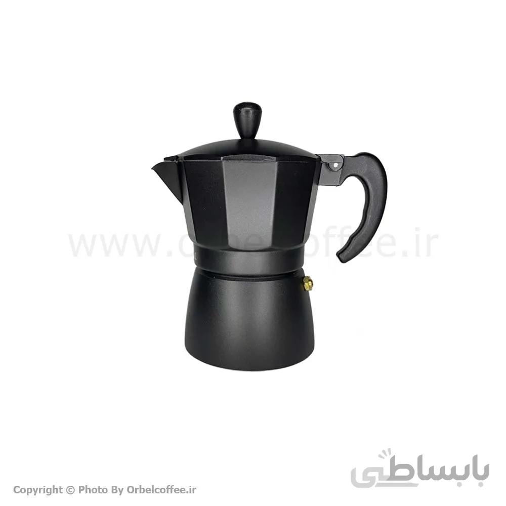 قهوه ساز موکاپات جنوا Genova رنگ مشکی سایز سه نفره ا Black Genova Mokapot 3 cups