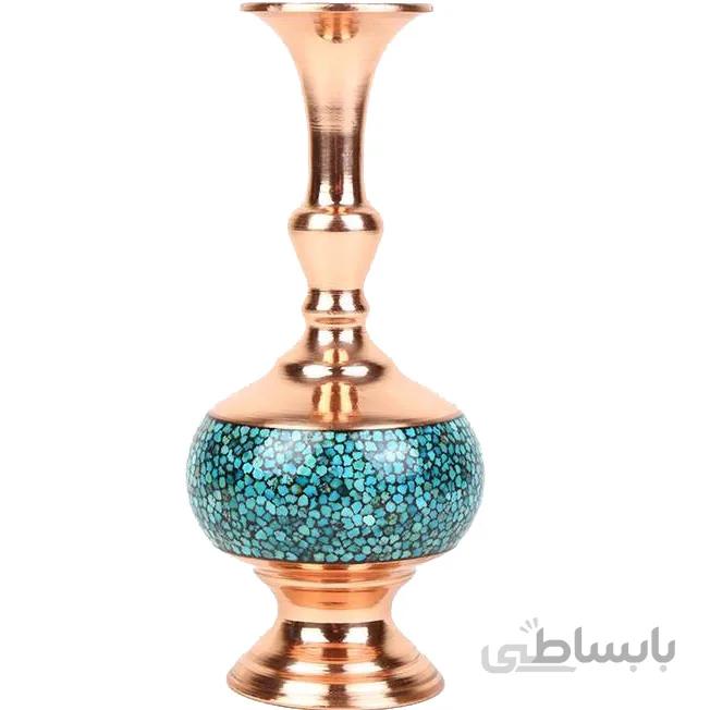 گلدان فیروزه کوب ارتفاع 13 سانتی متر کد GF-16