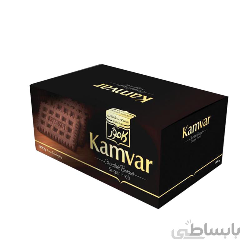 بیسکویت کاکائویی بدون قند کامور