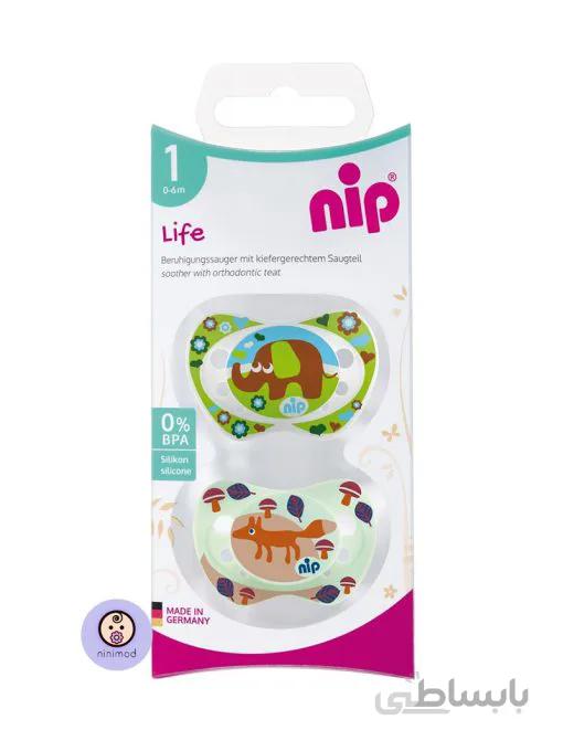 پستانک دو قلوی نیپ لایف NIP Life سایز ۱