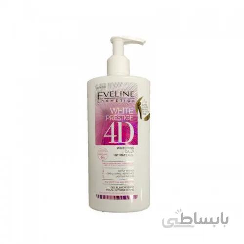 ژل شستشوی صورت روشن کننده اولاین حجم 250 میل Eveline White Prestige 4D Whitening Daily Intimate Gel