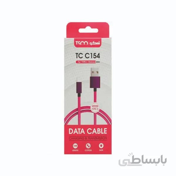 کابل شارژ تایپ سی 1 متری تسکو مدل TCC154 مشکی