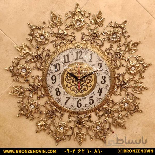 ساعت دیواری برنزی طرح مینا