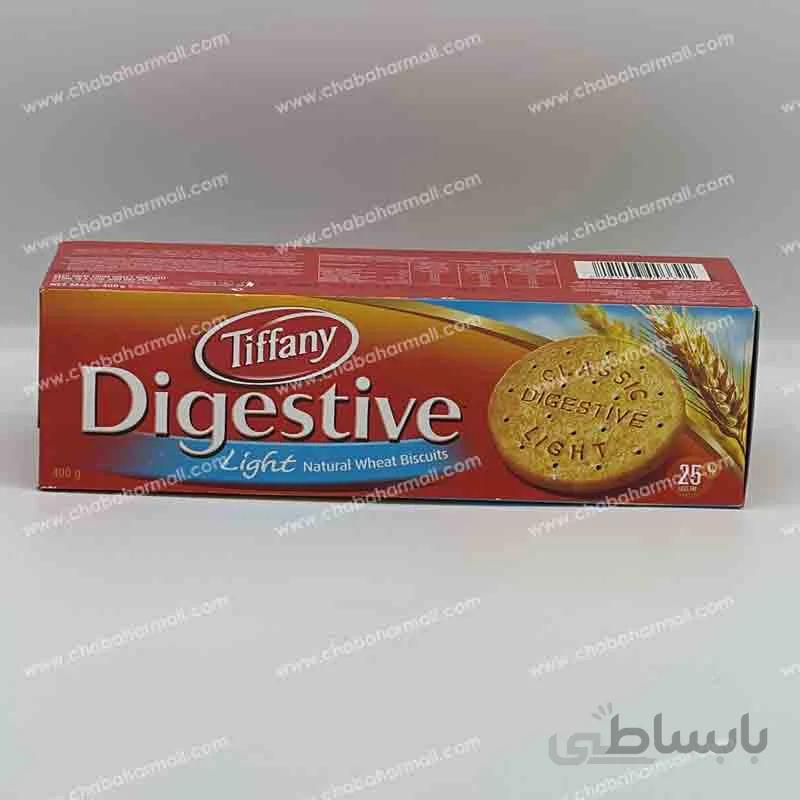 بیسکوییت دایجستیو تیفانی tiffany مدل لایت natural wheat biscuit