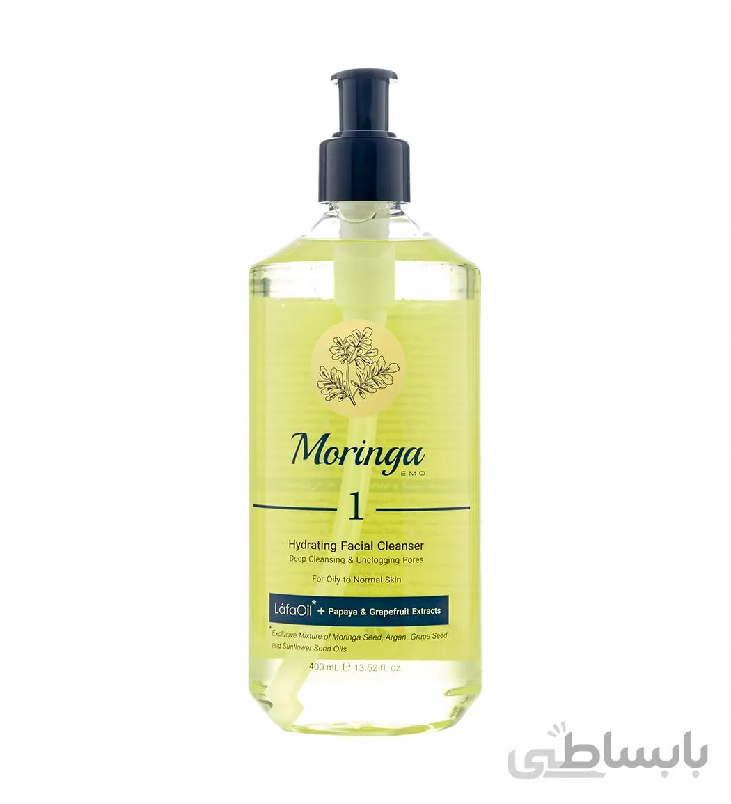 ژل شستشو و آبرسان صورت پوست چرب و معمولی مورینگا امو ۲۰۰ میلی لیتر ا Moringa Moisturizing Face Wash For Oily And Normal Skins 200 ml
